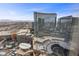 Stunning high-rise view showcasing the Aria Resort & Casino and surrounding Las Vegas cityscape with distant mountains at 3750 Las Vegas Blvd # 3510, Las Vegas, NV 89158