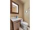 Contemporary powder room featuring a stylish vanity, a vessel sink, and modern fixtures at 3750 Las Vegas Blvd # 3510, Las Vegas, NV 89158