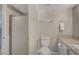 Bathroom featuring tiled flooring, glass shower door, and neutral finishes at 3823 S Maryland Pkwy # T8, Las Vegas, NV 89119