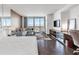 Open living space combining a bedroom, office, and living area all with a city view at 4381 W Flamingo Rd # 38303, Las Vegas, NV 89103
