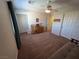 Bedroom with a futon, ceiling fan and closet at 6656 Fort William St, North Las Vegas, NV 89084