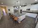 Kitchen with granite countertops, a large kitchen island and stainless steel appliances at 6656 Fort William St, North Las Vegas, NV 89084