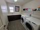 Laundry room features a sink, counter space, and modern appliances at 6656 Fort William St, North Las Vegas, NV 89084