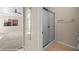 Bathroom with shower and views to the bedroom at 730 Hardy Way # A, Mesquite, NV 89027