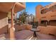 Comfortable outdoor patio with a scenic view of the community at 730 Hardy Way # A, Mesquite, NV 89027