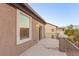 Exterior balcony with metal railing at 7338 Flying Pegasus Ct, Las Vegas, NV 89131
