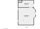 Here is the floor plan of the casita showing the bathroom and living room at 7338 Flying Pegasus Ct, Las Vegas, NV 89131