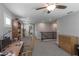 Spacious loft area filled with sunlight featuring modern furnishings and a view of the staircase at 9160 Lynea Ct, Las Vegas, NV 89178