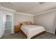 This is a bedroom with wood furniture and carpet at 9520 Wooden Pier Way, Las Vegas, NV 89117