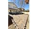 Paver patio and backyard featuring lush landscaping and a private fence at 9792 Cordova Vista Ct, Las Vegas, NV 89183