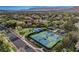Aerial view of the community park with sports facilities, trails, and green spaces at 10671 Capesthorne Way, Las Vegas, NV 89135