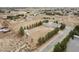 Wide aerial shot of property showing buildings, lot size, and surrounding area at 1160 Huracan St, Pahrump, NV 89048
