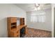 Bedroom with a ceiling fan, desk and closet at 1160 Huracan St, Pahrump, NV 89048