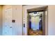 View of the elevator entrance with the elevator doors open showing stainless steel interior at 25 Luce Del Sole # 3, Henderson, NV 89011