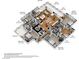 3D floorplan showcasing layout of the bedrooms, living spaces, kitchen, and bathrooms at 25 Luce Del Sole # 3, Henderson, NV 89011