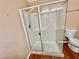 Bright shower unit with glass door, rainfall shower head, and a white interior at 3550 Bay Sands Dr # 2097, Laughlin, NV 89029