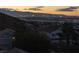 Beautiful city view at twilight from a home in a residential neighborhood at 378 Rosefinch St, Henderson, NV 89012