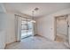 Dining area with soft carpet, sliding glass door to backyard, and chandelier at 3891 Sedgwick, Pahrump, NV 89061