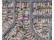 Aerial view of the neighborhood showing the property's location within the community at 4107 Macadamia Dr, Las Vegas, NV 89115