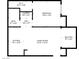 Detailed floor plan showcasing the layout with a bedroom, kitchen, living room, balcony, and laundry at 5162 S Jones Blvd # 106, Las Vegas, NV 89118