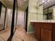 Bright bathroom with walk-in shower and mirrored closet at 6250 W Flamingo Rd # 135, Las Vegas, NV 89103