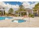 Relaxing pool area with lounge chairs and a nearby hot tub for residents at 7255 W Sunset Rd # 2093, Las Vegas, NV 89113