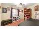 Functional bedroom with organized storage solutions, enhanced by natural light and a ceiling fan at 7913 Rushmore Ave, Las Vegas, NV 89131