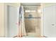 Tiled walk-in shower with a built-in bench offers a spa-like experience at 7913 Rushmore Ave, Las Vegas, NV 89131