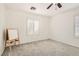The bedroom is bright and includes a window with plantation shutters at 8515 Belcastro St, Las Vegas, NV 89113