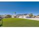 Beautiful single-story home with large front lawn, solar panels, and three-car garage at 8515 Belcastro St, Las Vegas, NV 89113