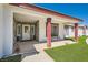Inviting front porch with stone accents and charming decor, perfect for enjoying the outdoors at 8515 Belcastro St, Las Vegas, NV 89113