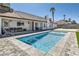 Beautiful backyard pool with a covered patio at 8515 Belcastro St, Las Vegas, NV 89113