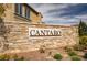 Stone entrance sign for Cantaro community, adding a touch of elegance and exclusivity to the neighborhood at 8564 Scalpay St, Las Vegas, NV 89166