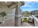 Comfortable outdoor seating and brick pavers create an inviting back patio for relaxing and enjoying the outdoors at 160 Lilt Ave, Henderson, NV 89011