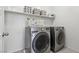 Well organized laundry room with large washer and dryer at 160 Lilt Ave, Henderson, NV 89011