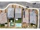 A bird's eye view showcases backyard layouts, pools, and landscaping at 2616 Tolmezzo St, Henderson, NV 89044