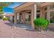 Covered back patio with room to relax, with privacy landscaping to enjoy outdoor living at 2913 Laverton Dr, Las Vegas, NV 89134