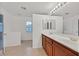 Bathroom featuring double sinks, vanity and natural light at 3457 Abilene Gold Ct, Las Vegas, NV 89129