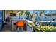 Outdoor patio featuring dining and lounging areas near a swimming pool, great for entertaining at 5318 Palmyra Ave, Las Vegas, NV 89146