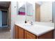 Bathroom featuring a single sink vanity and white countertop at 6133 Alderley Ct, North Las Vegas, NV 89081
