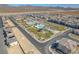 Overhead view of the community showcasing a pool, landscaping and recreation areas at 6952 Crimson Shadow St, North Las Vegas, NV 89086