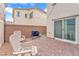 Private backyard patio with brick pavers, ideal for outdoor gatherings and relaxation at 6952 Crimson Shadow St, North Las Vegas, NV 89086