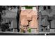 An aerial view shows a beautiful home with a backyard pool surrounded by lush landscaping at 9425 Villa Ridge Dr, Las Vegas, NV 89134