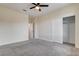 Carpeted bedroom with ceiling fan at 9993 Birch Knoll Ave, Las Vegas, NV 89166