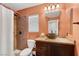 Stylish bathroom features a glass bowl sink, decorative mirror, and a stone-accented walk-in shower at , Las Vegas, NV 89130