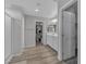 Bright bathroom with walk-in shower and a view of a large closet space at 10367 Andele Ave, Las Vegas, NV 89166