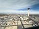 Striking view of the Stratosphere Tower and the city skyline, visible from a high-rise balcony at 200 W Sahara Ave # 3909, Las Vegas, NV 89102
