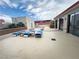 This pool deck area showcases lounge chairs and tables, perfect for relaxation and enjoying the outdoors at 200 W Sahara Ave # 3909, Las Vegas, NV 89102