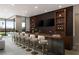 This home features a built-in bar with seating, perfect for entertaining guests at 505 Dragon Gate Ct, Henderson, NV 89012