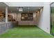 Spacious outdoor entertainment area featuring a projector and screen for immersive viewing at 505 Dragon Gate Ct, Henderson, NV 89012